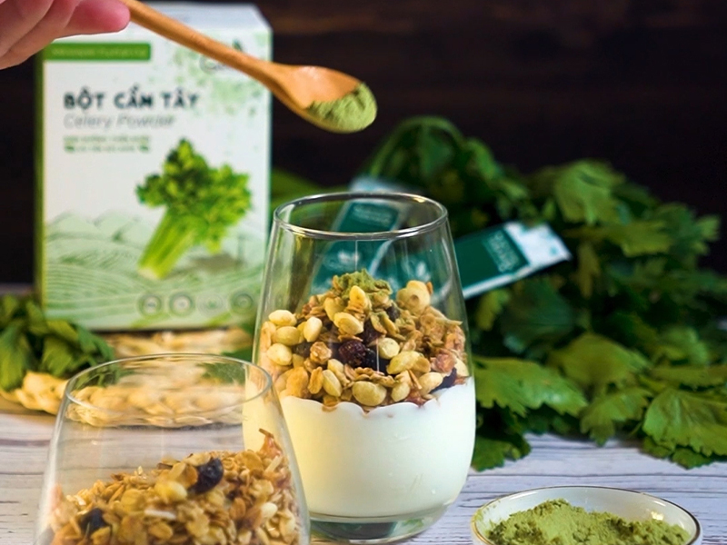 Bột Cần Tây Goce - Bột cần tây mix granola 