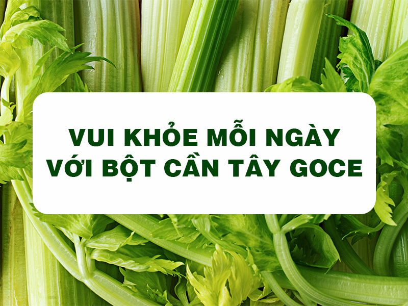 Bột Cần Tây Goce - Vui khỏe mỗi ngày với bột cần tây Goce