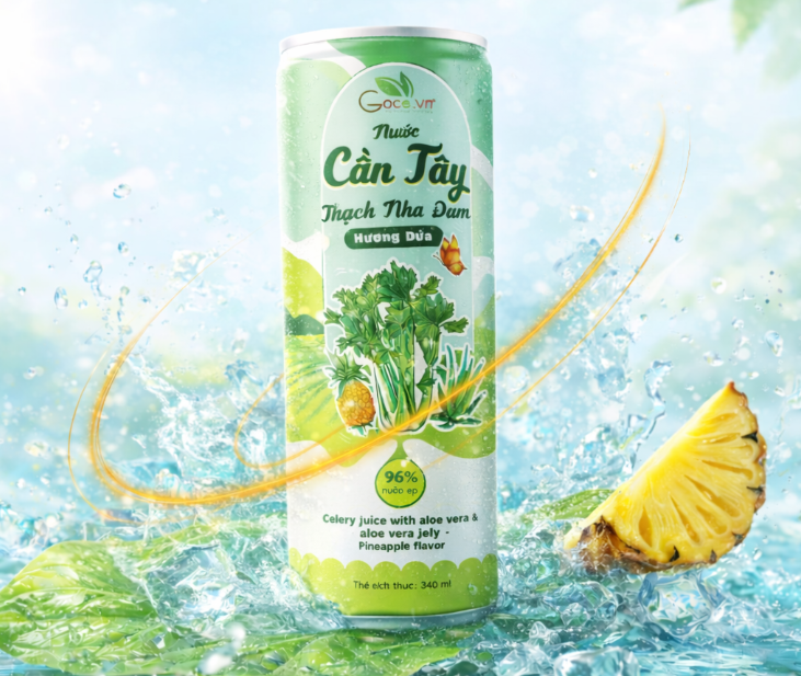 Celery Juice with Aloe Vera Jelly – Pineapple Flavor | A Healthy Refreshing Drink