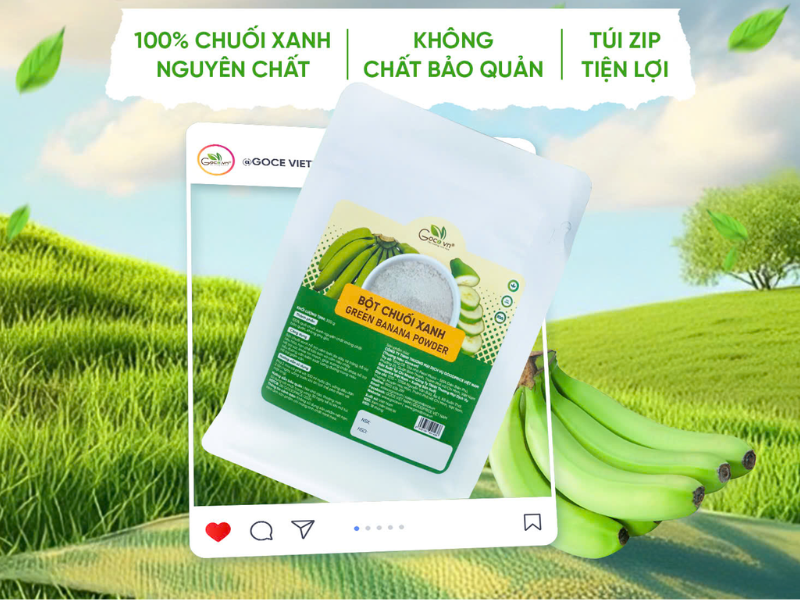 The production process of Goce Green Banana Power