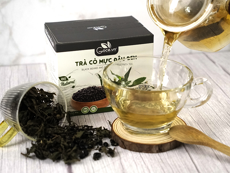 Trà Cỏ Mực Đậu Đen Goce - Cứu tinh dành cho những ai bị tóc bạc sớm