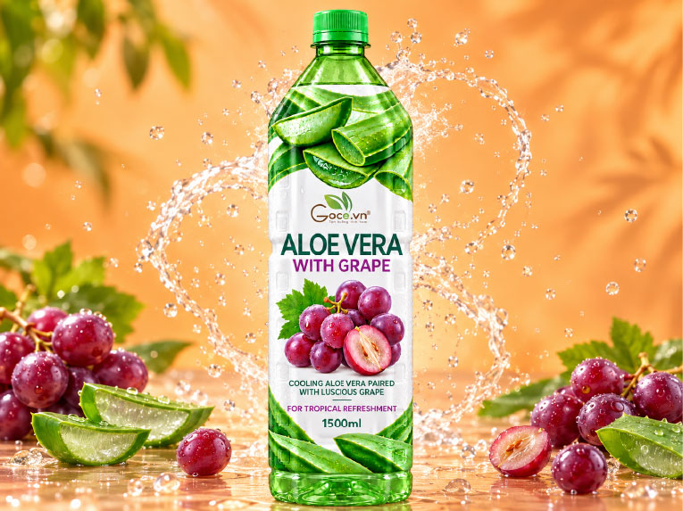 Grape aloe vera drink 1500ml - Goodprice Vietnam provides customized OEM/Private Label solutions.
