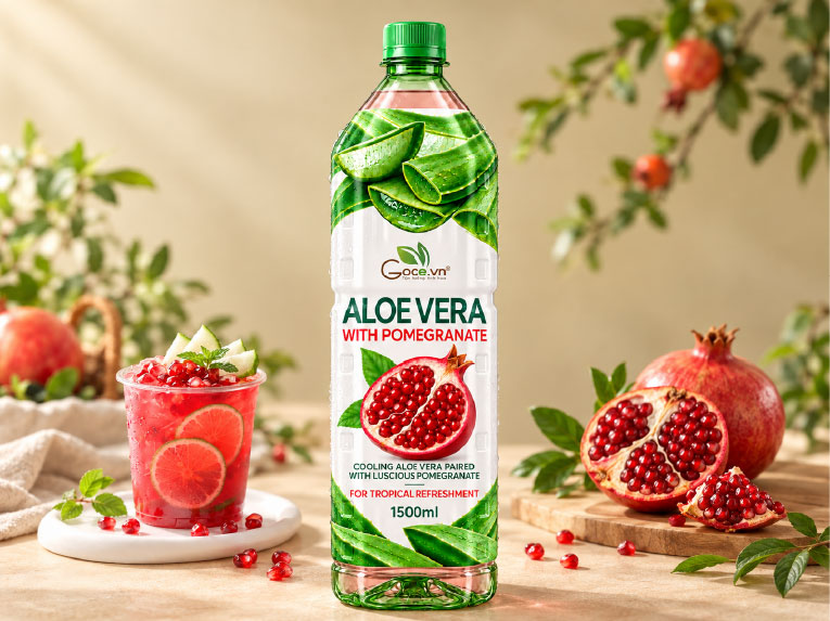 Pomegranate aloe vera drink 1500ml - Goodprice Vietnam provides customized OEM/Private Label solutions.