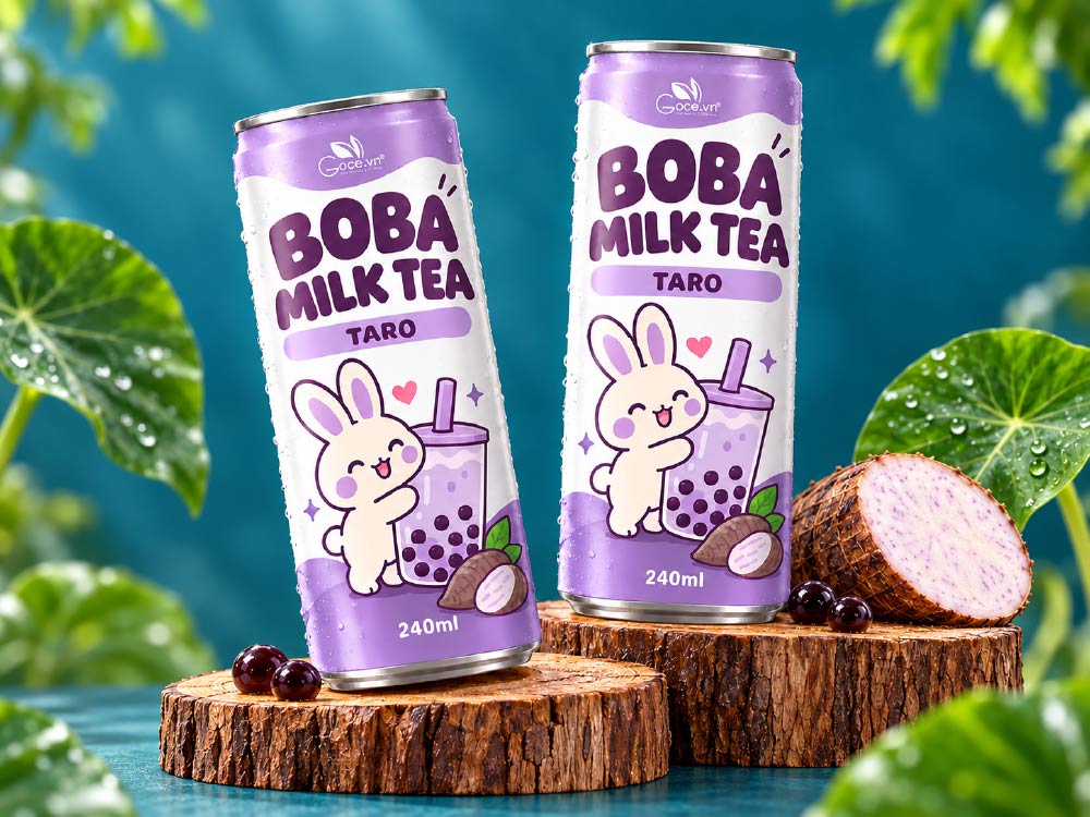 Taro bubble milk tea 240ml - Goodprice Vietnam provides customized OEM/Private Label solutions.
