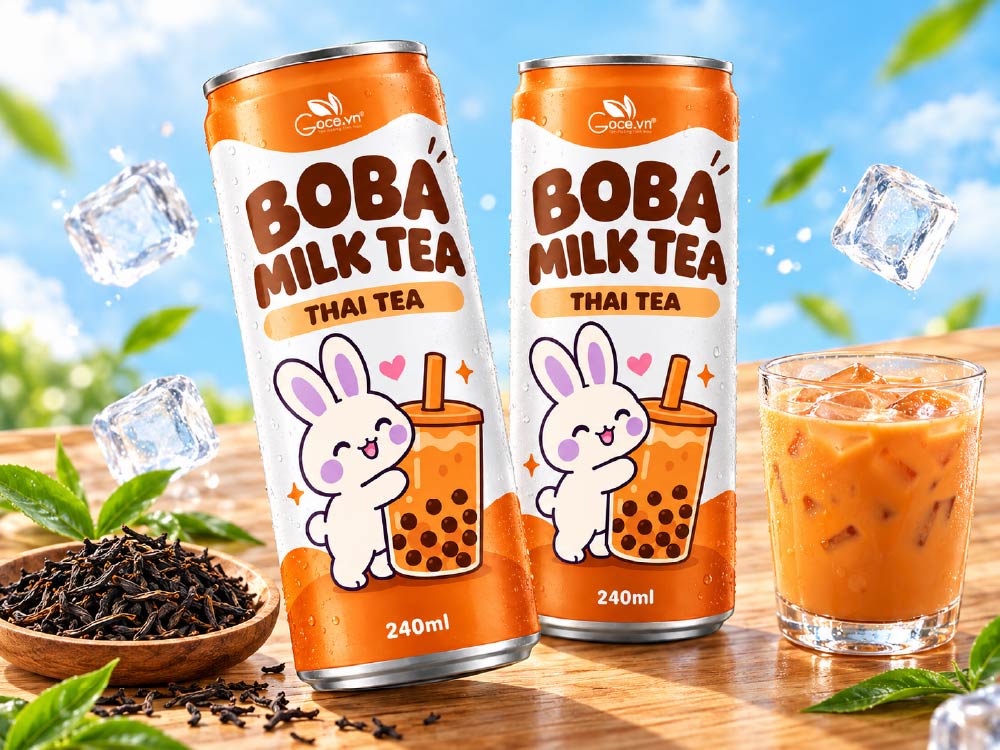Thai tea bubble milk tea 240ml - Goodprice Vietnam provides customized OEM/Private Label solutions.