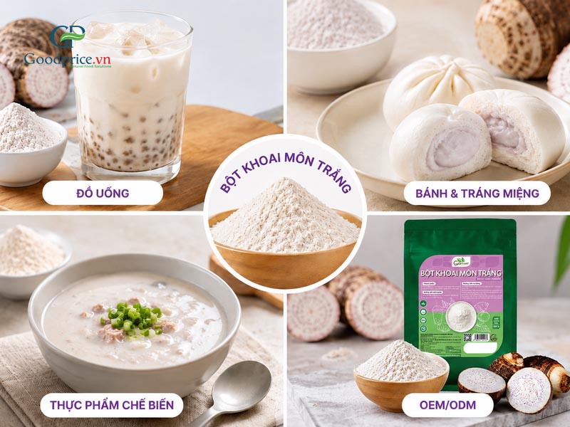 Ứng dụng của bột khoai m&ocirc;n