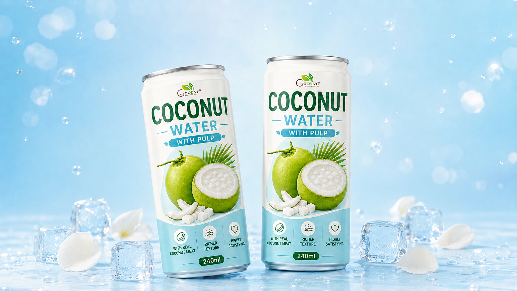 Original coconut water with pulp - Goodprice Vietnam provides customized OEM/Private Label solutions.