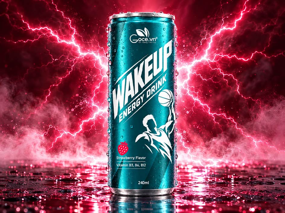 Wake Up strawberry energy drink 240ml - Goodprice Vietnam provides customized OEM/Private Label solutions.