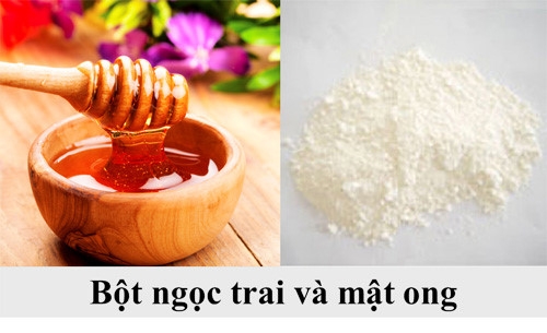 bột ngọc trai và mật ong