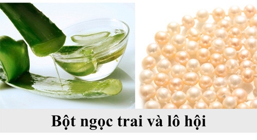 bột ngọc trai và lô hội