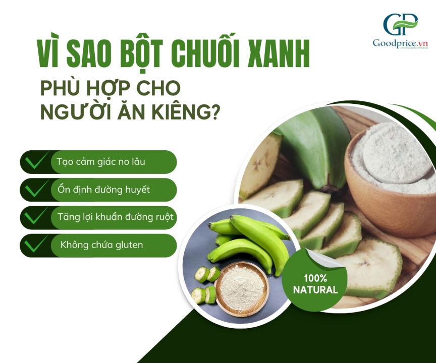 Bột Chuối Xanh Goodprice Việt Nam – Giải Pháp Tự Nhiên Thay Thế Bột Mì Cho Người Ăn Kiêng