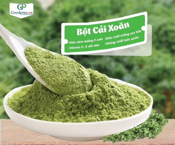 Bột kale có hàm lượng dinh dưỡng cao đạt chuẩn xuất khẩu