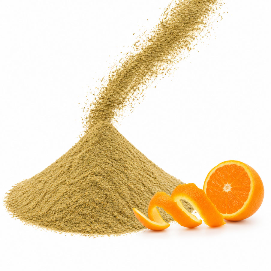 Crusted orange powder