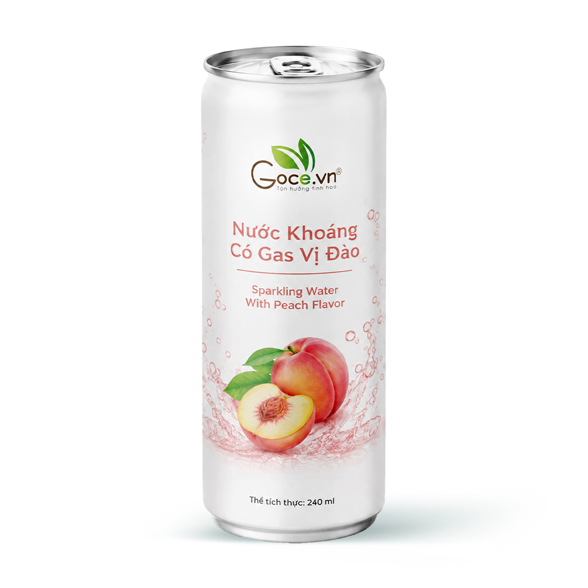 Peach-Flavored Sparkling Mineral Water 