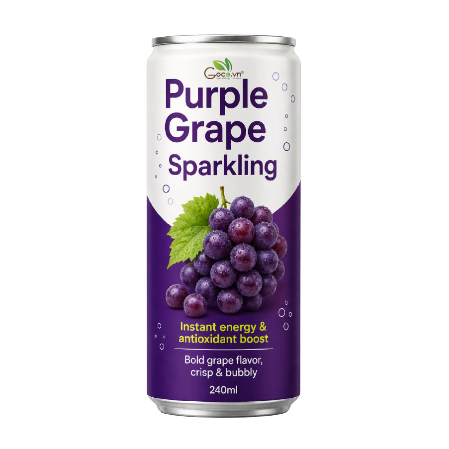 Purple grape sparkling drink