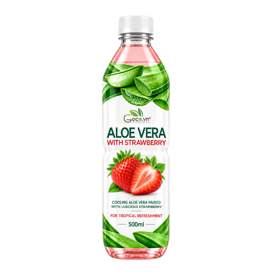 Nước nha đam đường phèn hương dâu 500ml