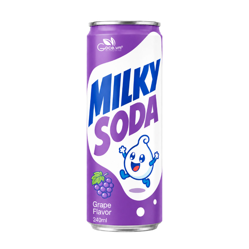 Milk Soda With Grape Flavor