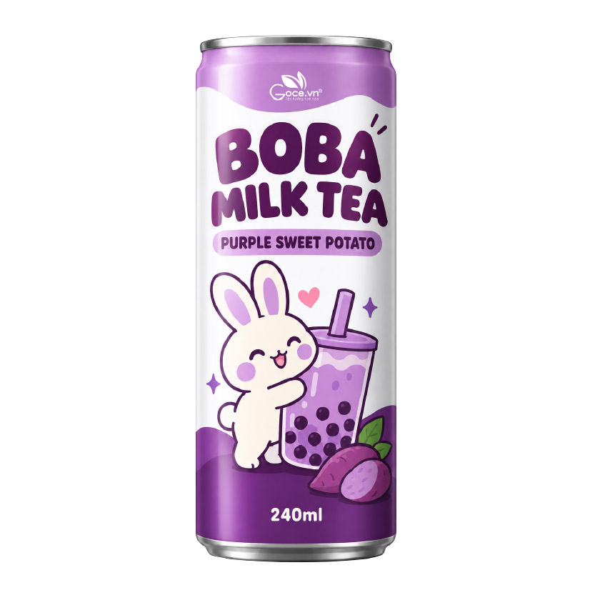 Purple sweet potato bubble milk tea