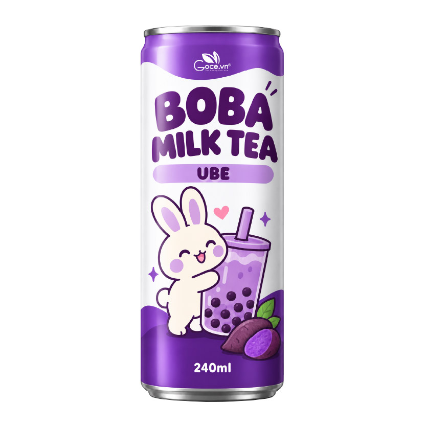 Ube bubble milk tea