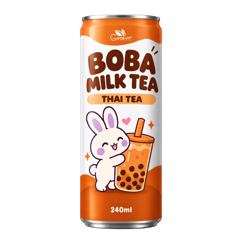 Thai tea bubble milk tea