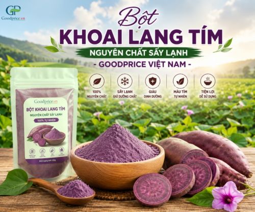 Pure Cold-Dried Purple Sweet Potato Powder – Goodprice Vietnam
