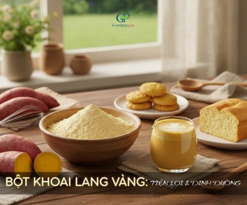 Pure Yellow Sweet Potato Powder In The Food Production Chain