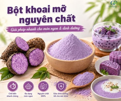 Bột khoai mỡ nguyên chất: Giải pháp nhanh cho món ngon & dinh dưỡng
